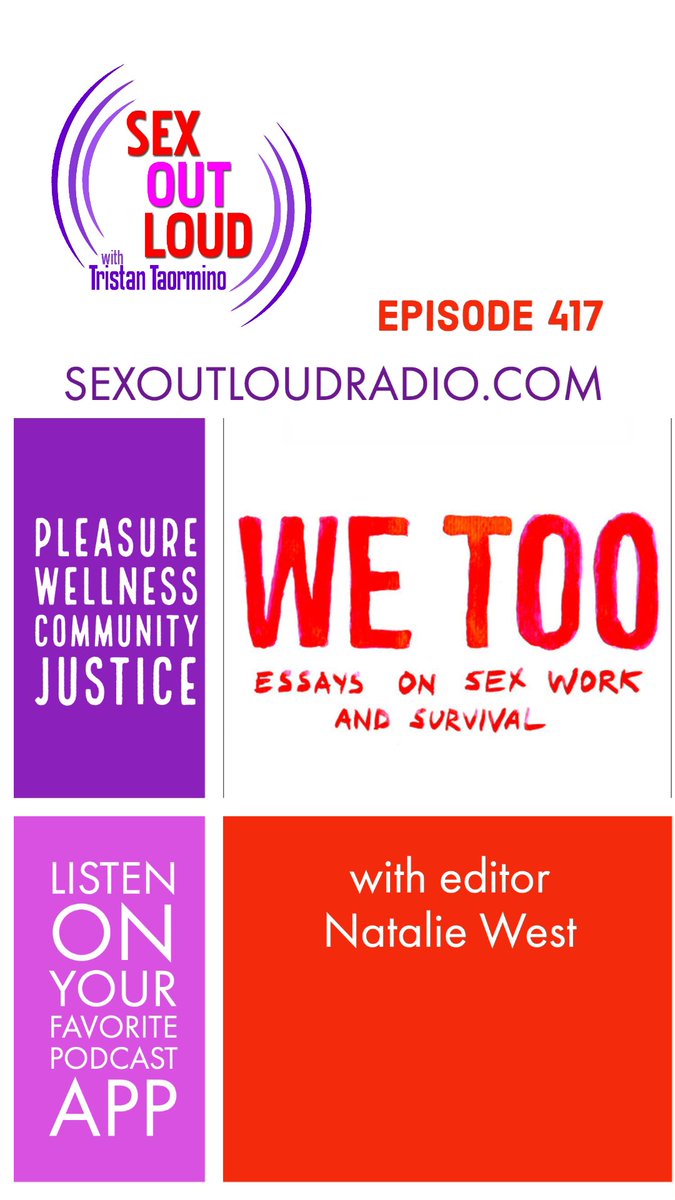 It’s pub day eve for #wetoo and I’m thrilled to share my conversation with <a href="/TristanTaormino/">Tristan Taormino®</a> on <a href="/SexOutLoudRadio/">Sex Out Loud</a> <a href="/FeministPress/">Feminist Press</a> check it out wherever you get your podcasts!!
