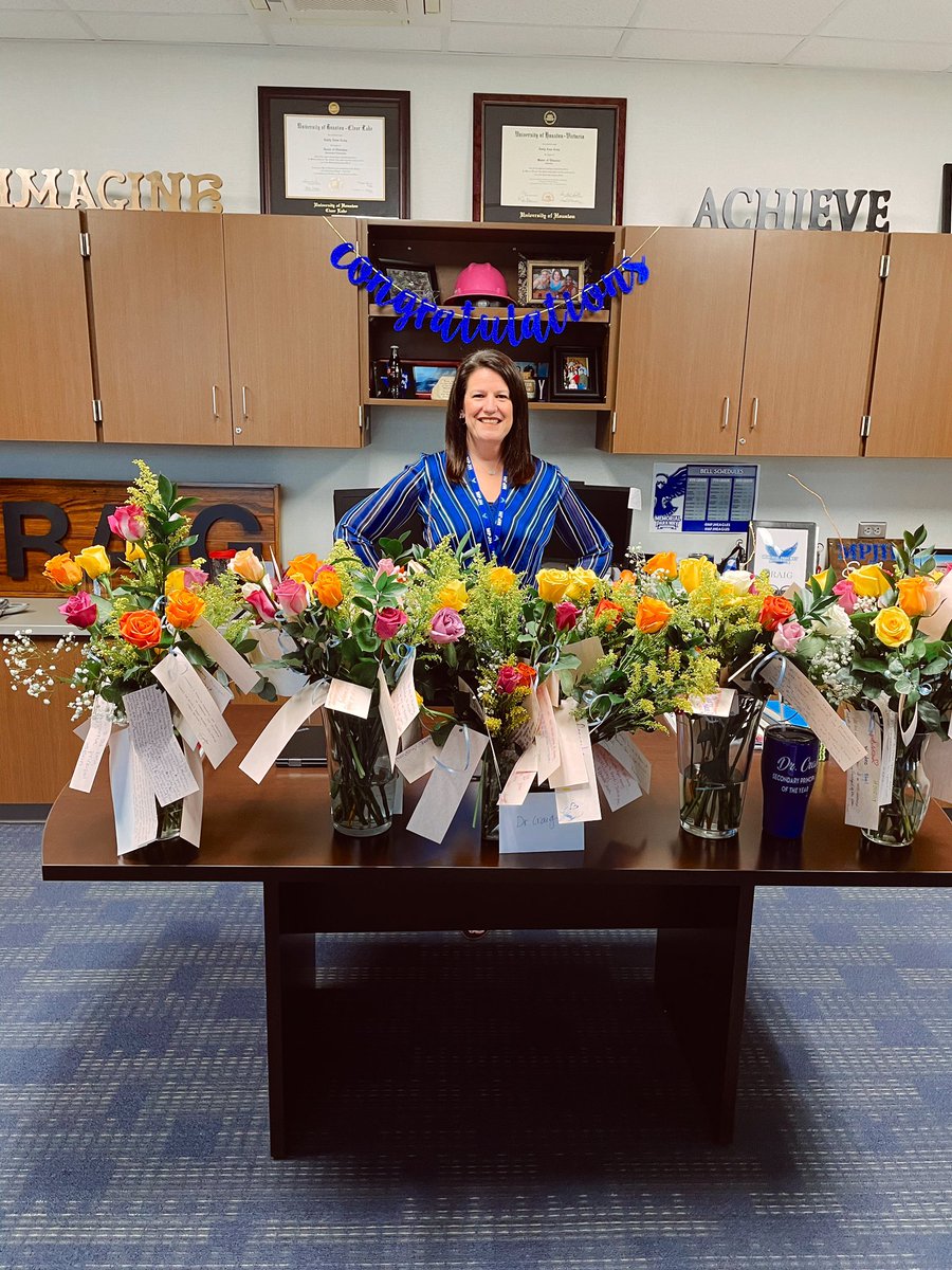MPJHEagles's tweet photo. Congratulations to our very own Dr. Craig! She has been named the @katyisd Secondary Principal of the Year. We are so proud of you! https://t.co/xaKR2IiJlS