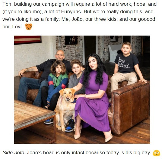 owenmed's tweet photo. Desde semanas, apoio o vice-gov do meu estado natal, a Pensilvânia, @JohnFetterman , na candidatura dele ao Senado em 2022 mas não fazia ideia de que a esposa dele, @giselefetterman  é do Brasil, meu destino favorito. Aliás, ela o chama de "João". 😆 Doar: https://t.co/pCcAo2lBIu https://t.co/q4Tj9gXeEd