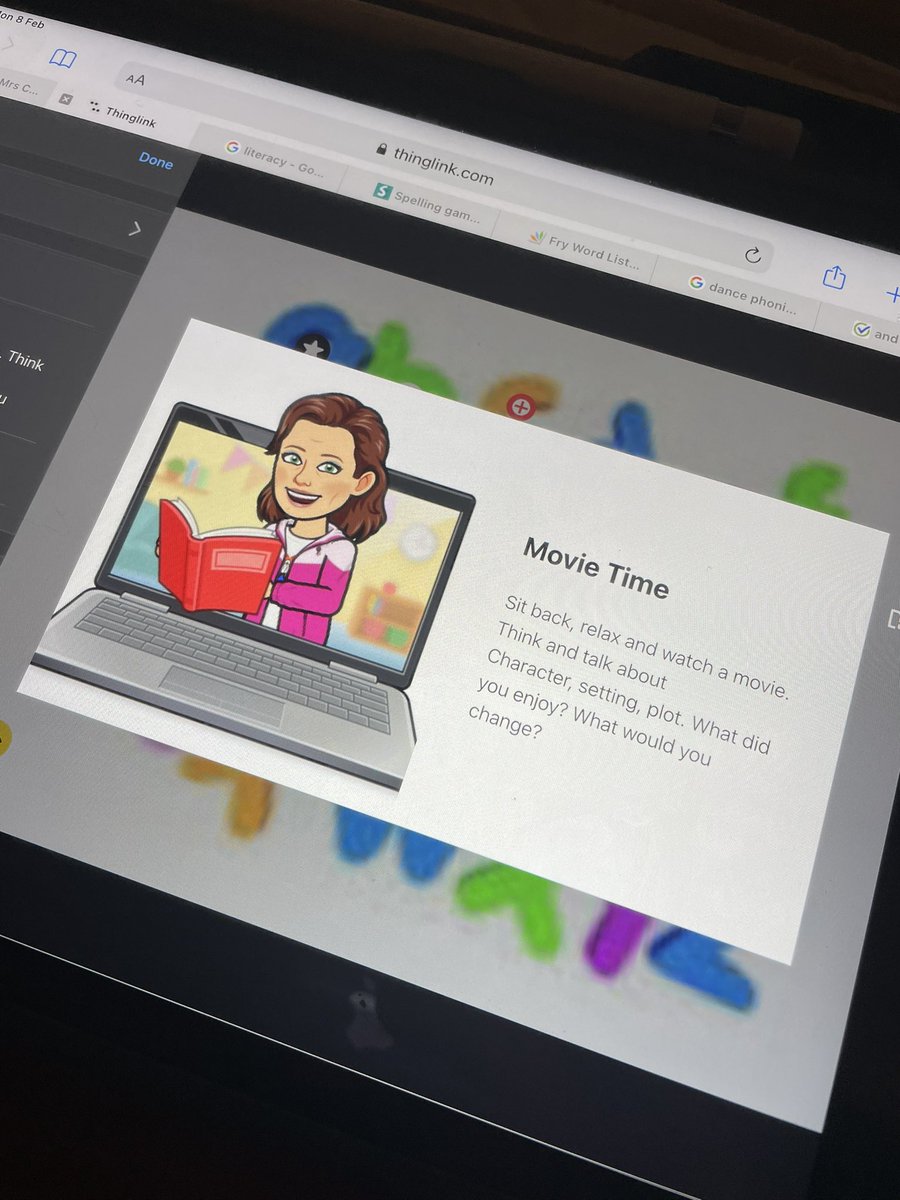 cazzagal's tweet photo. Creating a literacy @ThingLink that can be accessed by my class when we return to school regardless of abilities- and yes the missing letters are a deliberate mistake! #sharesuccess #promoteliteracy #workingonholiday #tryingmybest https://t.co/heNooHAozA