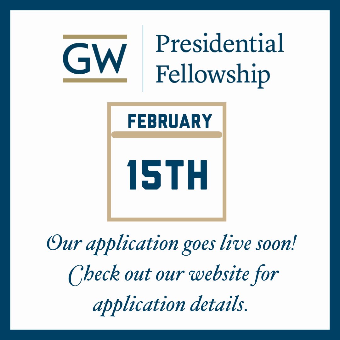 GW Presidential Fellowship tweet media