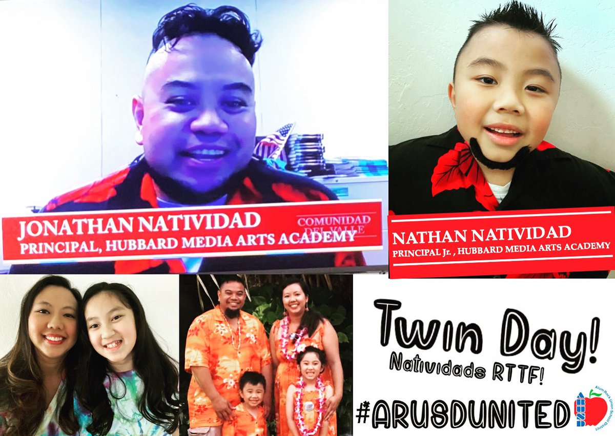 Thrilled to jumpstart our community unity week <a href="/mr_natividad_/">Jonathan Natividad</a>  with Twin Day. Go Hubbard Eagles 🦅 
#arusdunited 🍎
#hubbardeagles
#natividadsRTTF
#nativJette
#nativJr:TRON
💎ShineBrightLikeADiamondAlumRock 💚🦅🍎