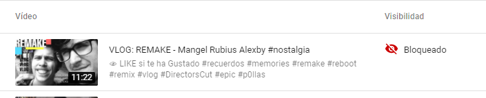 mangelrogel's tweet photo. Que le jodan a YOUTUBE para SIEMPRE. Ahora si que si. Por alguna razón ha decidido bloquear mi último vlog (y seguramente no sea el único) Me da igual no cobrar por ellos por el COPY, pero otra cosa es borrarlo. En fin, todo el esfuerzo y cariño puesto en el se va a la mierda. https://t.co/gGbduQg5nh