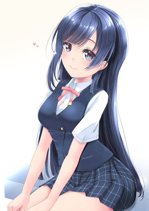 髪を下ろした生徒会長 