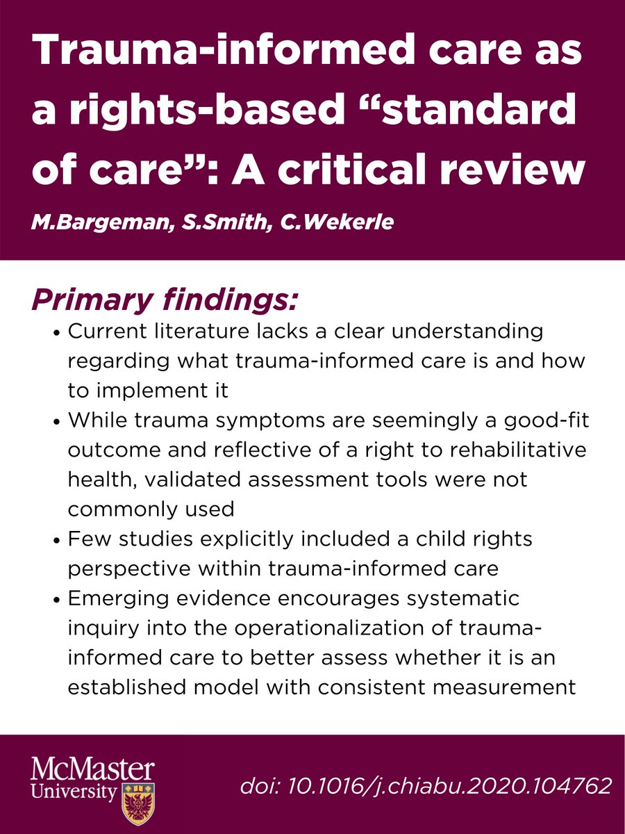 Just this great article -- very interesting insights into the implementation of trauma-informed care! #resilience #youthresilience #traumainformed #mentalhealth <a href="/DrWekerle/">Dr.Christine Wekerle</a> <a href="/_SavanahJSmith/">Savanah Smith</a>