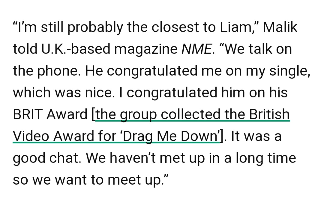 MARCH 2016in an interview with EW Zayn admits he being the closest to liam APRIL 2016bride zileh, zayn' aunt likes a bunch of ziam stuff ( if there's no love between the two,why would she?)