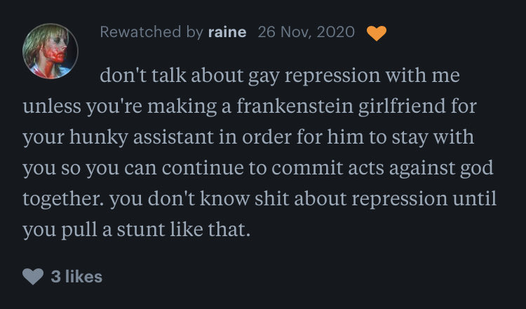 unhinged reanimator franchise letterboxd reviews tweet media