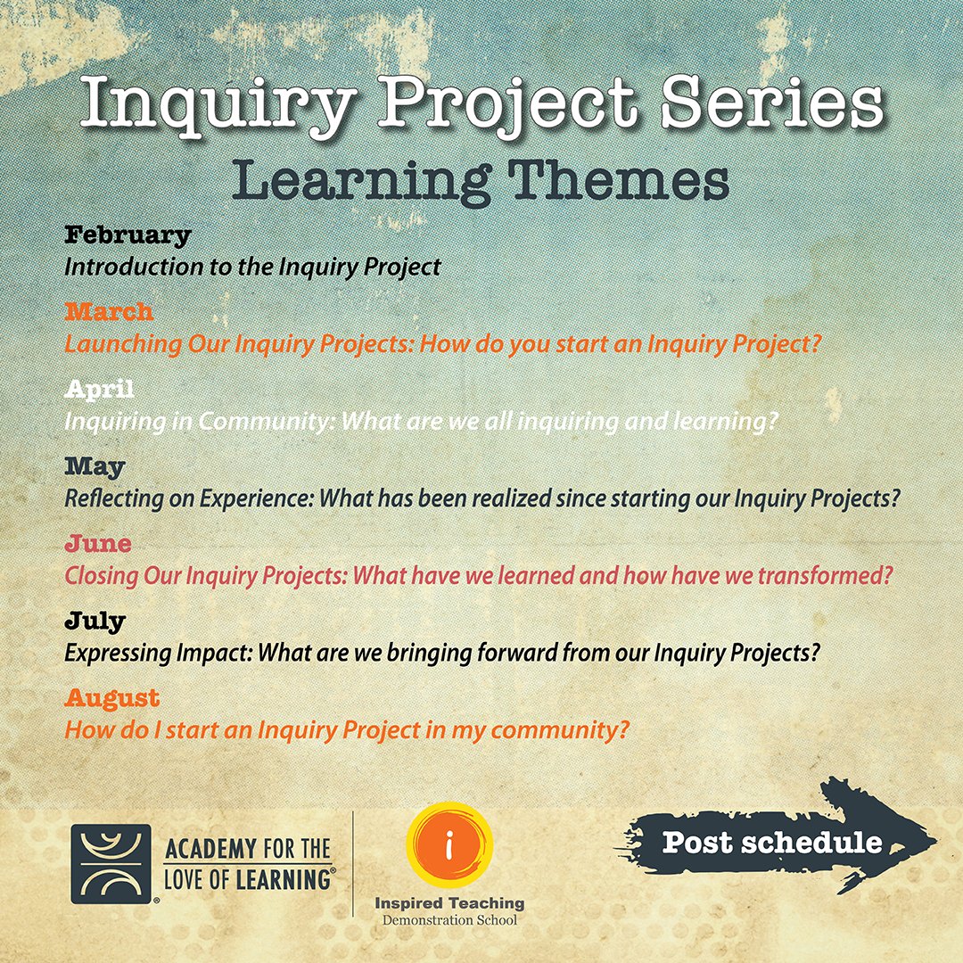 InspiredSchool's tweet image. What becomes possible when young people follow their interests and design their own learning? We’ve partnered with the @AcademySantaFe to discover the possibilities that emerge in the #InquiryProject, a pilot program exploring student-driven learning. #inquiryed #whatislearning