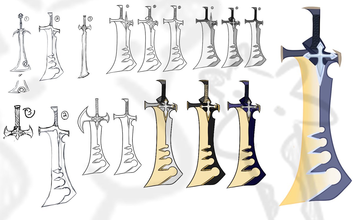 LovelySpur's tweet photo. This was a weapon design commission for @Spiderfred1 ! Super proud of how it came out :) #artshare #Commission https://t.co/e5vzCBmcAe
