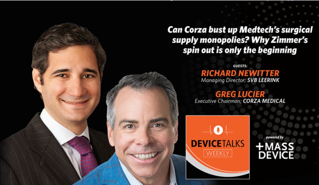 Have you heard the most recent #DeviceTalksWeekly podcast? 

Tune in here: hubs.ly/H0Gf6Rh0 To see how Greg Lucier, executive chairman of Corza Medical, intends to build a surgical device company!

<a href="/MedtechTom/">TomS</a> <a href="/DeviceTalks/">DeviceTalks</a>

#podcast #medtechindustry #medicaldevices