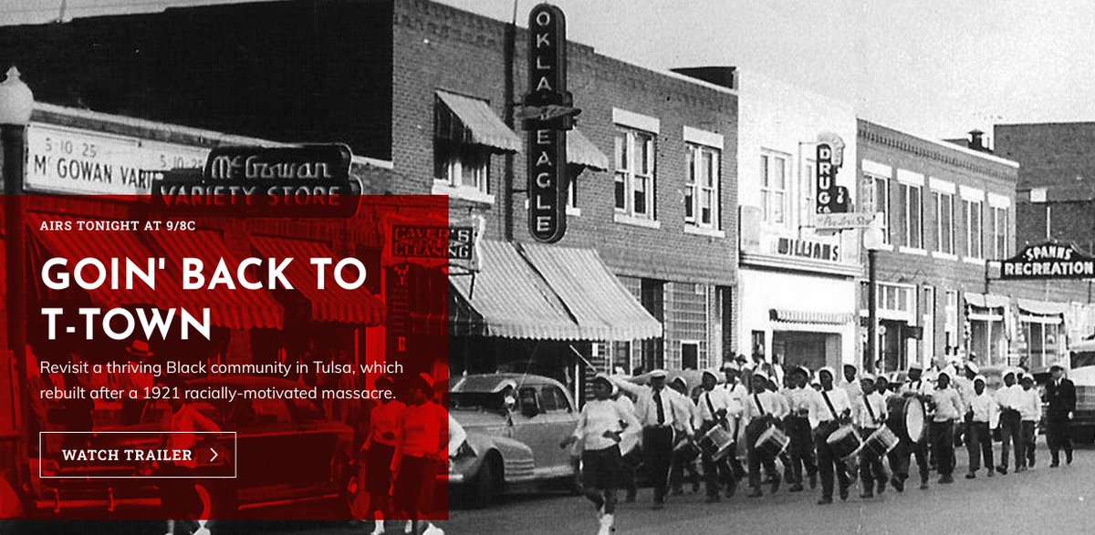 i2E_Inc's tweet image. Don't miss "Goin' back to T-Town" at 8 tonight on OETA in an American Experience series program that explores the 1921 racially motivated massacre and destruction of Tulsa's Black Wall Street #BuildInTulsa
pbs.org/wgbh/americane…
