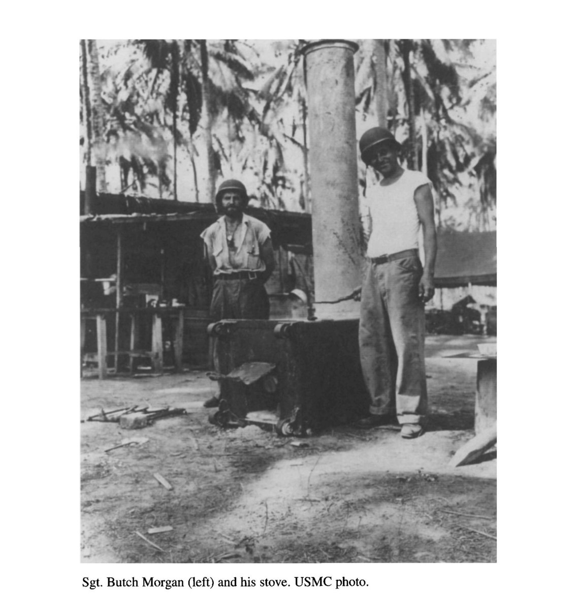 MajGenRupertus's tweet photo. #MarineMonday  

@pollin8r found a great book, “Shooting the Pacific War” by Thayer Soule.

Good read/photos. Loved seeing this pic of USMC Sgt. Butch Morgan on Guadalcanal. Chef to Gen. Vandegrift +. Read about him-never saw him. 🇺🇸

@since1775 @1st_Marine_Div @CorpsHistory https://t.co/J3JbclTBbx