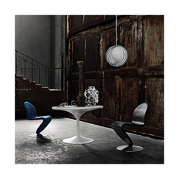 this one is whatever but the way they set up the room? Hannibal living in an underground bunker vibes? ????? - $1,695.00 ( https://www.ylighting.com/system-1-2-3-standard-dining-chair-by-verpan-VPNY4602526.html)
