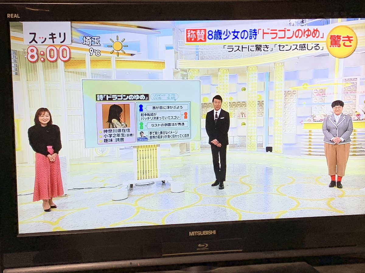 闍弥嵩 李 T Co Vhd3r3fuua 例の ドラゴンのゆめ の詩が紹介されてた 将来 この子の書いた 小説やゲームをやってみたい スッキリ