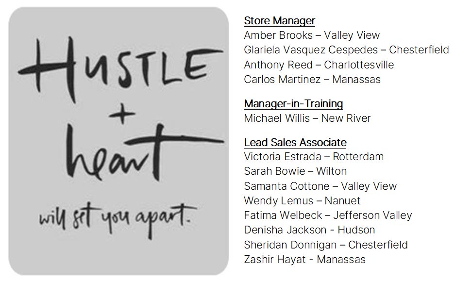 Congrats to our new February management! #promotionsarentjustforphones #ECPforMe