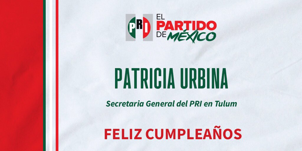 CandyAyuso's tweet image. Le mando una felicitación con mucho cariño a Patricia Urbina, Secretaria General del @pritulum.