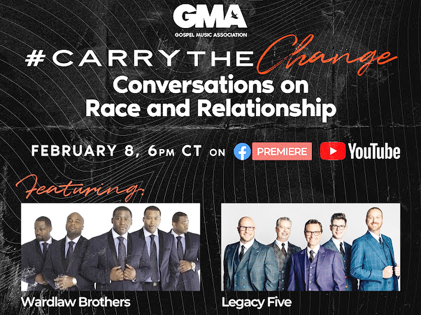 TUNE IN TONIGHT!! <a href="/GMADoveAwards/">The Dove Awards</a>  presents <a href="/legacyfive/">Legacy Five</a> and <a href="/wardlawbros/">The Wardlaw Brothers</a> Conversation on Race &amp; Relationship.   

6pm central on FB / YT 

youtube.com/watch?v=pXS56Y…