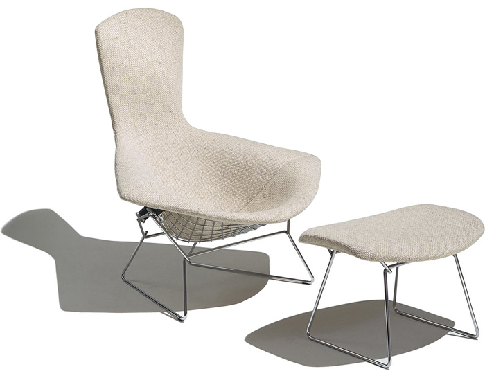 filed under "chairs you cannot gracefully get up off of" - $4,555 ( https://hivemodern.com/pages/product471/knoll-harry-bertoia-bird-chair-and-ottoman)
