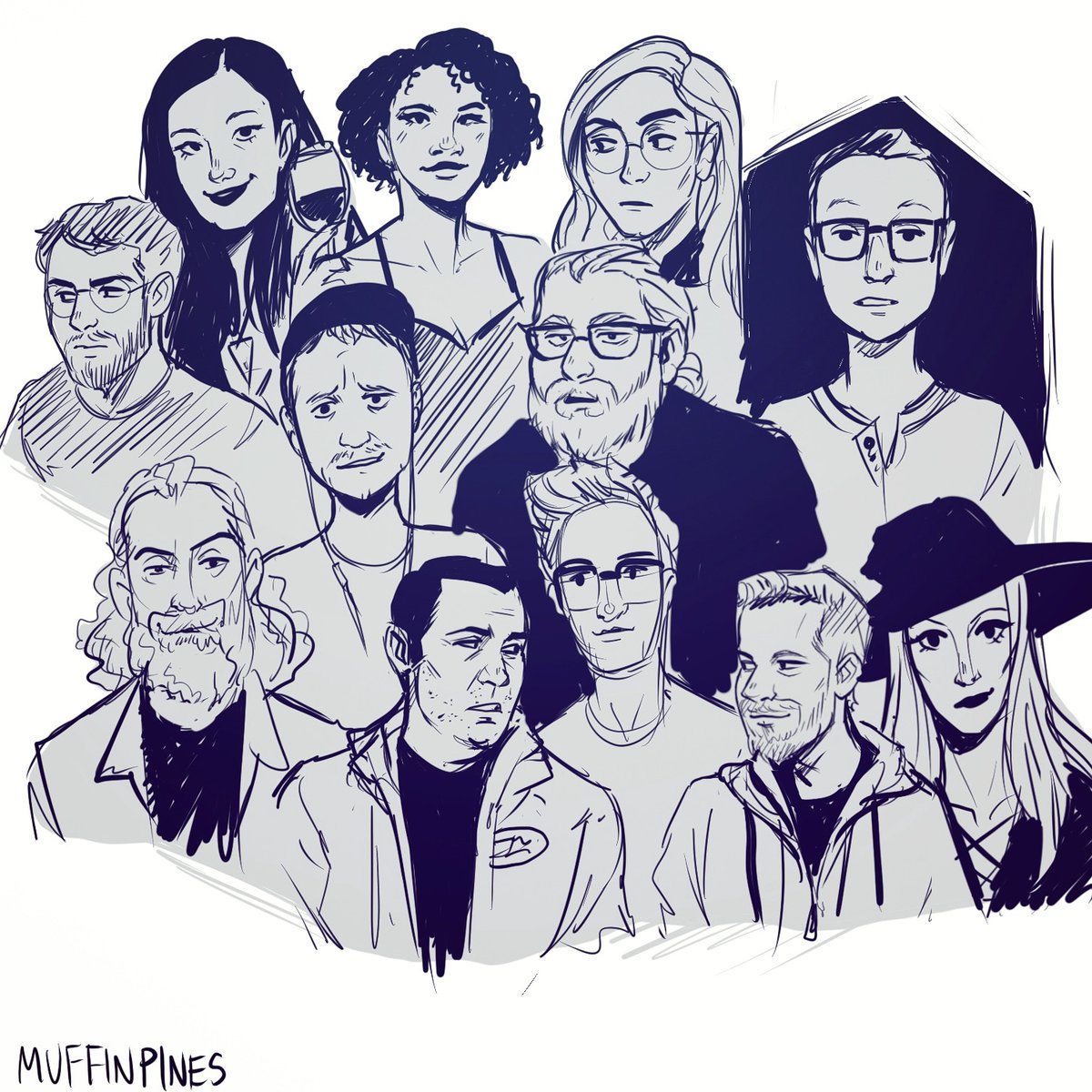 Drew a ton of my fav youtubers... recognize anyone?
#fanart #artistsontwitter #doodle #YouTube #YouTubers 
<a href="/thelindsayellis/">Sapphire</a> @kat_blaque <a href="/RileyGRoshong/">Riley Grace Roshong</a> <a href="/that_chapter/">That Chapter</a> <a href="/hasanthehun/">hasanabi</a> no Scott? #truecrimeloser <a href="/VaushV/">Vaush 📺</a> <a href="/Mythical/">Rhett & Link</a> <a href="/redlettermedia/">Red Letter Media</a> <a href="/ContraPoints/">Natalie Wynn</a>