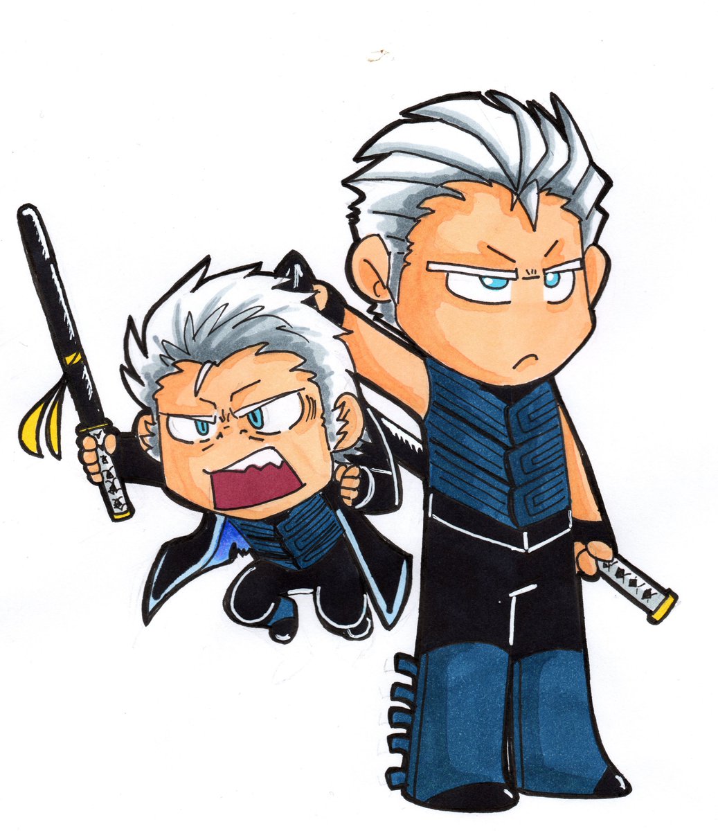 dear_noly's tweet photo. Chigil: Excuse me, could I swap this for another? I think this one is broken!
Minigil: *incoherent murder noises*
minigil belongs to @ShinFuranSan
I got permission to draw the tidgy murder boi R.
#DMC #DMC5 #DevilMayCry5 #Vergilception #Vergil https://t.co/bzAl545aKk
