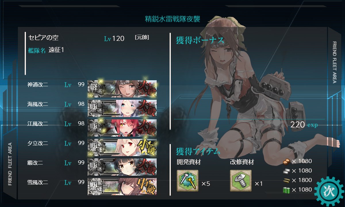 マンスリー遠征編成メモ