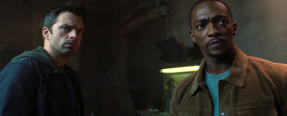 "Por onde começamos?"Essa cena provavelmente vai se passar na Alemanha, onde  #SamandBucky   são vistos com as mesmas roupas no first look.