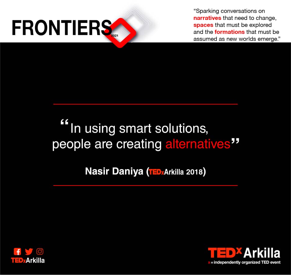 TEDxArkilla's tweet photo. We are truly smart if our solutions create worthy alternatives.
#BeyondInformation
#Sparkingconversations
#Intotransformation
#TEDx
#TEDxArkilla
#TEDx2021
#Frontiers
#Sokoto
@nasirdaniya https://t.co/r8HY04xdOS