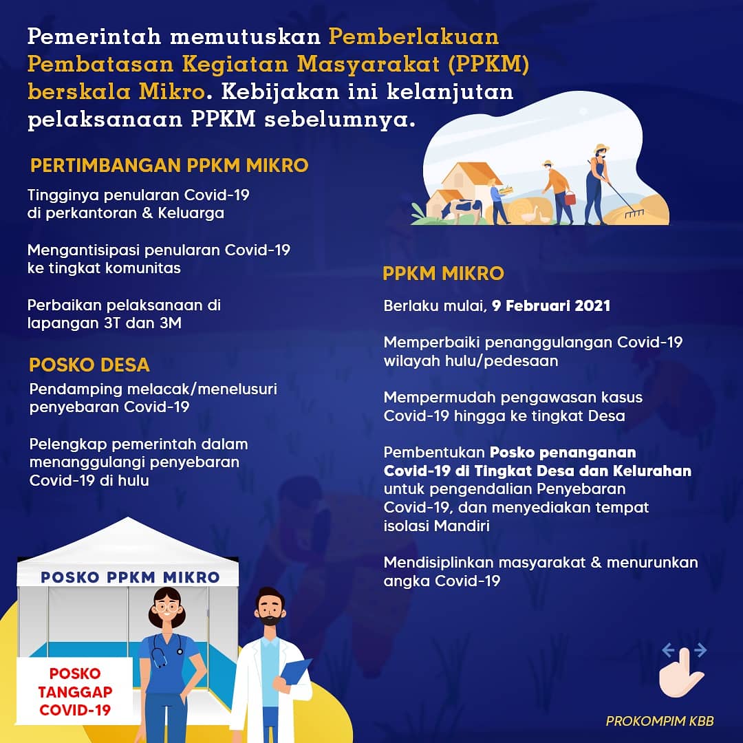HumasKBB's tweet photo. Ulah Hilapnya para wargi, hari ini, PPKM berskala Mikro di Wilayah Bandung Barat diterapkan.PPKM mikro ini digelar dari mulai tanggal 9-22 Februari 2021 sesuai dengan Intruksi Mendagri Nomor 03 tahun 2021.#dirumahaja yah! 
#PPKMMikro https://t.co/i9lM2ocwTv