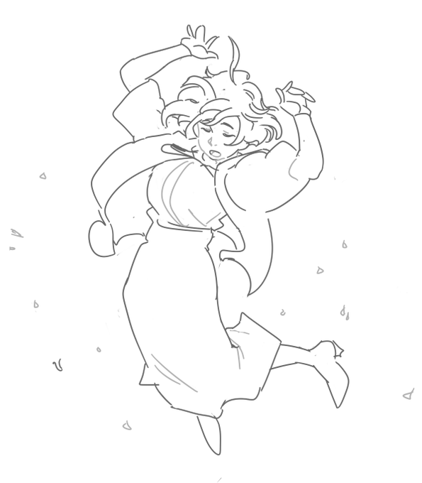 last night doodles-messing with simple line weight brushes 