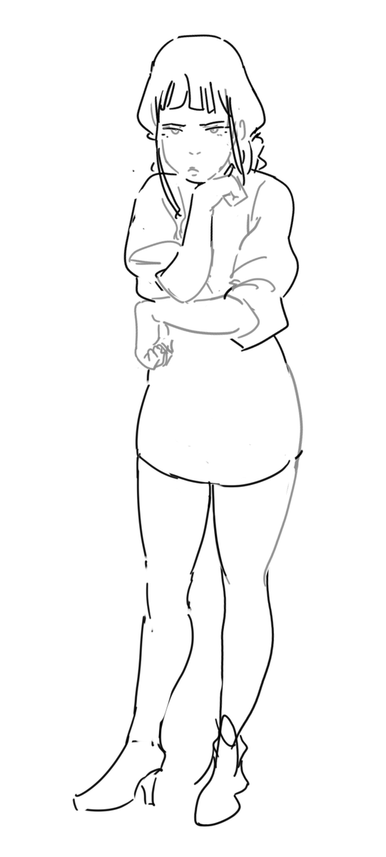 last night doodles-messing with simple line weight brushes 