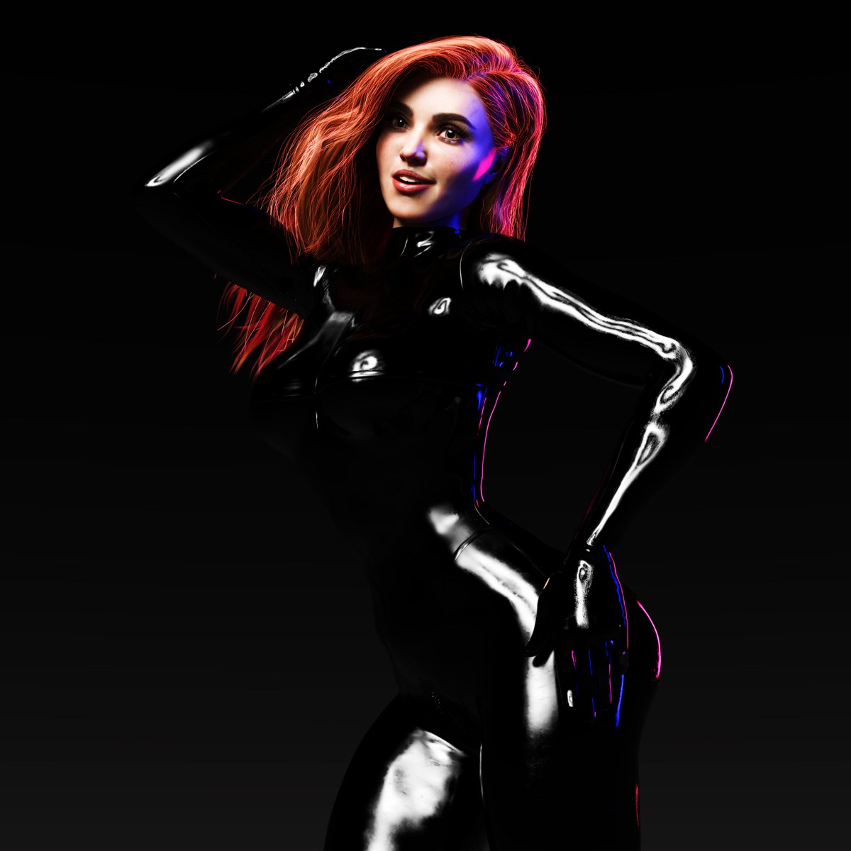 Whortana's tweet image. Shiny, beautiful latex. It makes you twitch, doesn't it? Thinking of how slick it is, you want to feel it against -your- body- ... You need it. You crave it .You yearn for it. 

whortana.com