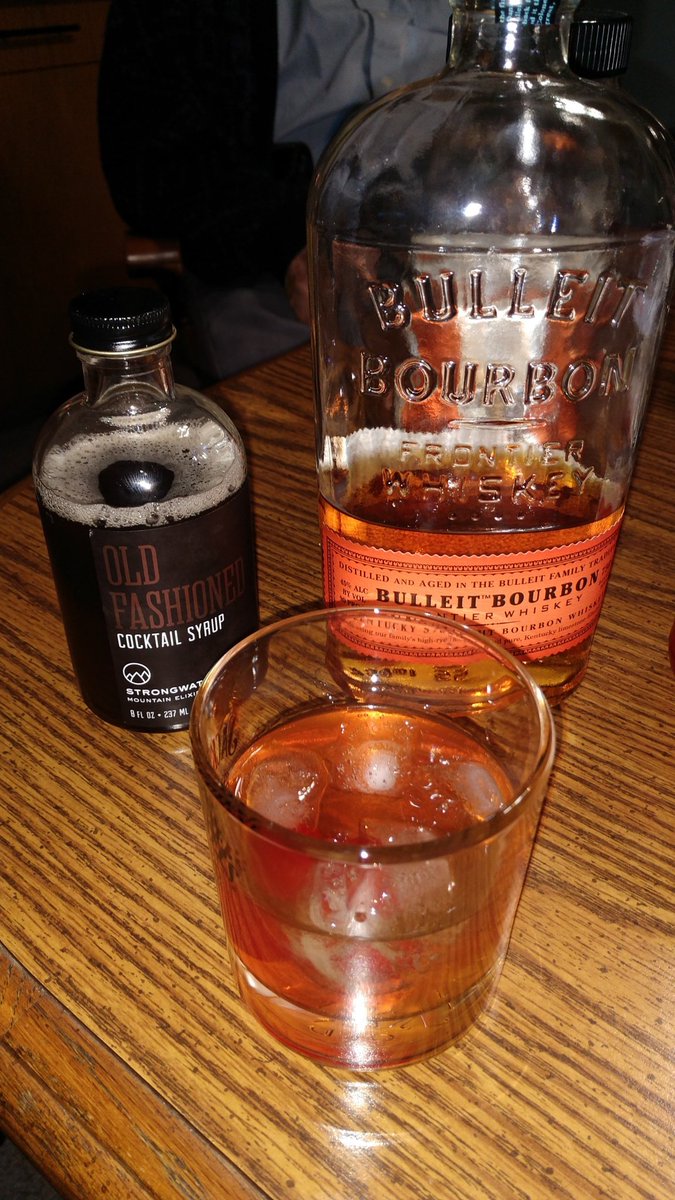MattRickeIowa's tweet photo. Enjoying a cold weather treat.....Old Fashioned with @Bulleit Bourbon and #strongwater https://t.co/Vh6oCqQLdR