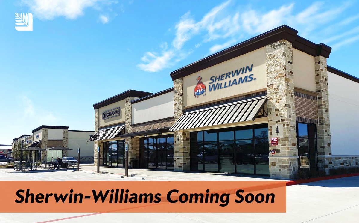 SignorelliCo's tweet photo. We're thrilled to announce @SherwinWilliams will be coming to @ValleyRanchTX Town Center this year. Stay tuned for updates on a Grand Opening date.
.
.
.
https://t.co/YZdXhhT2bi #ShopVRTC #ValleyRanchTownCenter #SherwinWilliams #NewStores #NewCaney #ValleyRanch https://t.co/Sa7rj0NYR5