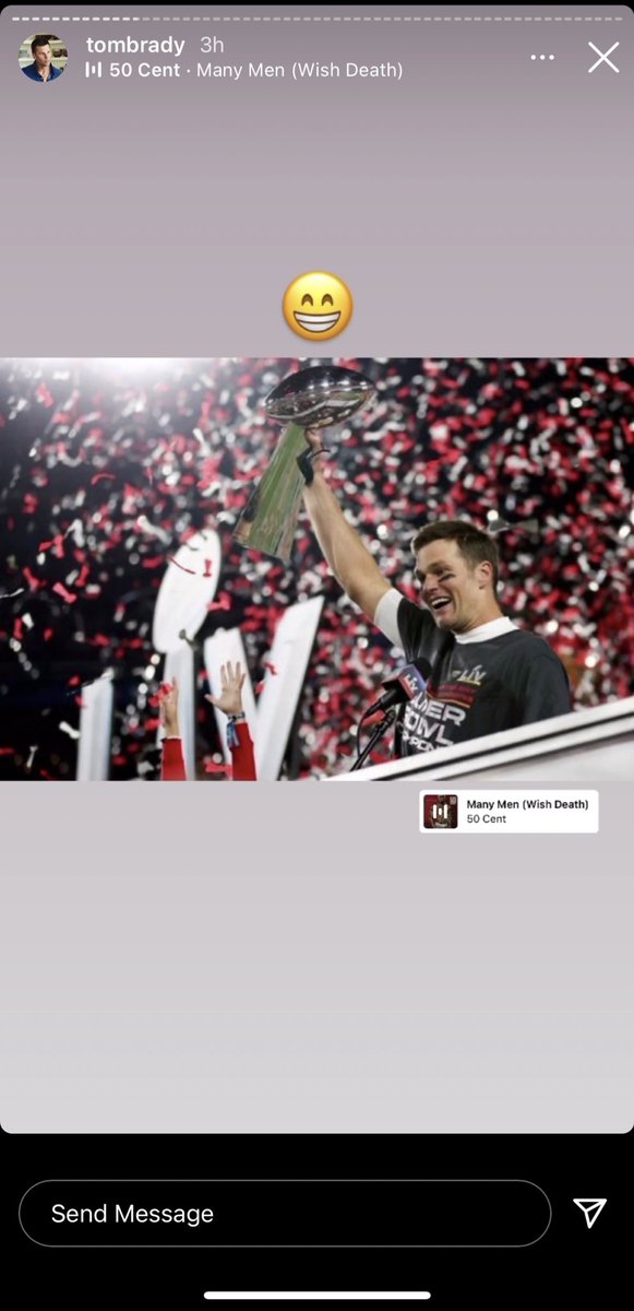 PatMcAfeeShow's tweet photo. Tom Brady has crafted the perfect IG Story.. awesome ride in there https://t.co/6kbOQwv044