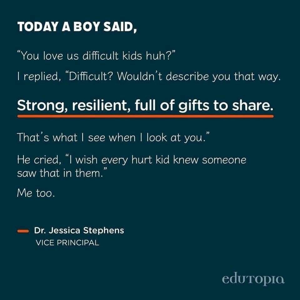 P_Perkins7's tweet photo. They need to know their challenges in behavior or mistakes they have made do not define them.  ❤️ this. https://t.co/UYGKlEExei