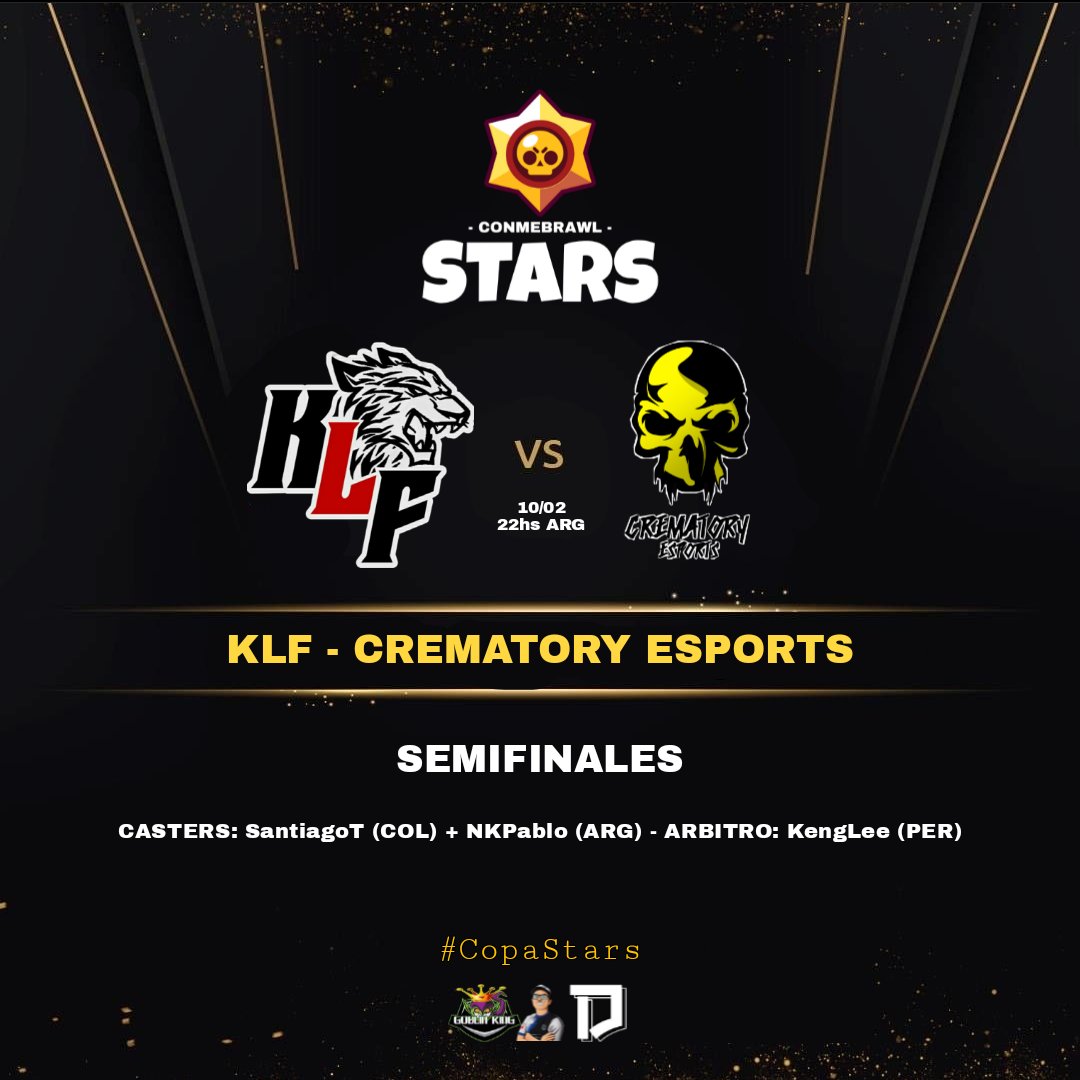 🥋¡Hora de la verdad!
🐯🎮💀 Por un lugar en la final de la #CopaStars, los #tigres @Team_KLF  y los #cremados <a href="/TeamCrematory/">Crematory Esports ☠️</a> se ven las caras
📽Viví la primer semifinal del Miércoles a las 22hs🇦🇷 por el canal de @SantiagoT980 en companía de <a href="/NKPablo1/">Pablo 🦎</a> 
#SéUnaEstrella 🌠