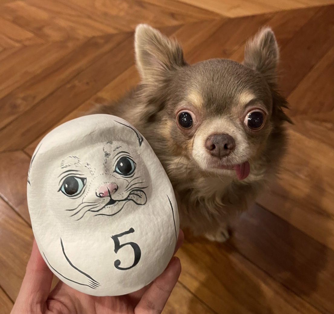 Uzivatel ヒグチユウコ Na Twitteru テチチに似せた犬だるま Uzivatel ヒグチユウコ Na Twitteru テチチに似せた犬だるま