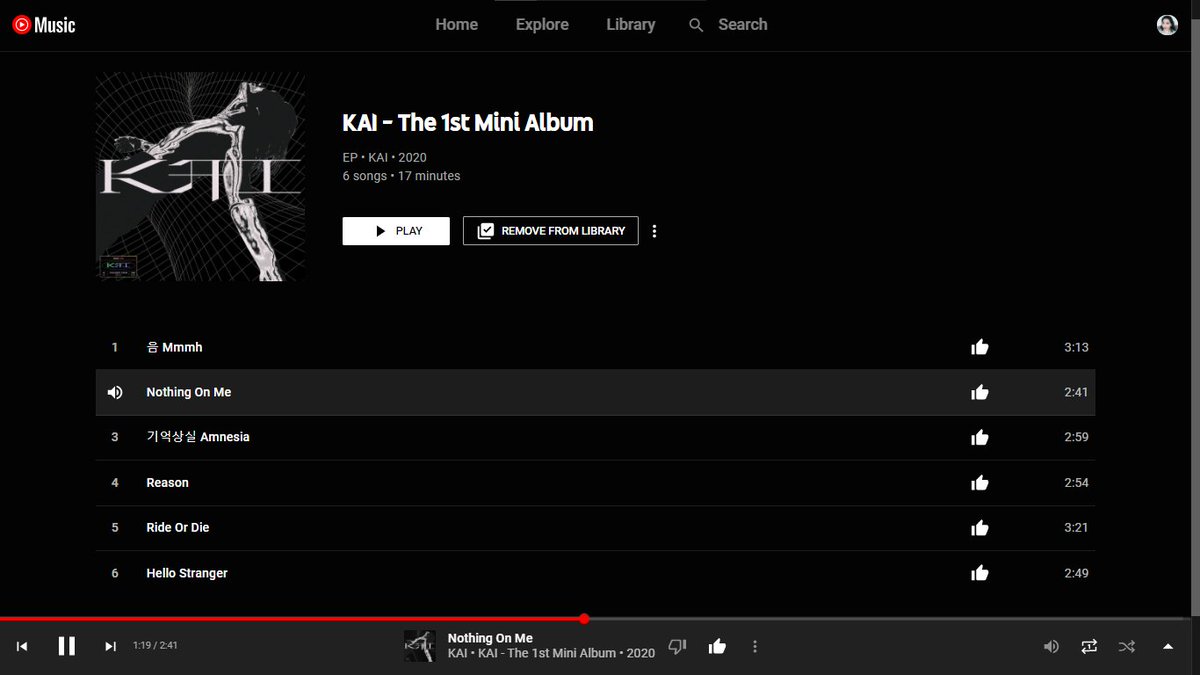 diaare's tweet photo. Day 1 : study song
For studying there's a mini album I always play on repeat. If I had to choose one song, it would be β¨Nothing on me β¨
The beat is perfect to keep me pumped.
#LEIChallenge #KAI @SSeleneMoreno
This tweet I quoted has snippets of all the songs. πΆ https://t.co/tN7HsztKOE