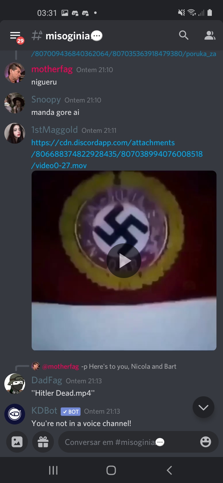 denunciem esse servidor nazista do discord! : r/BrasildoB