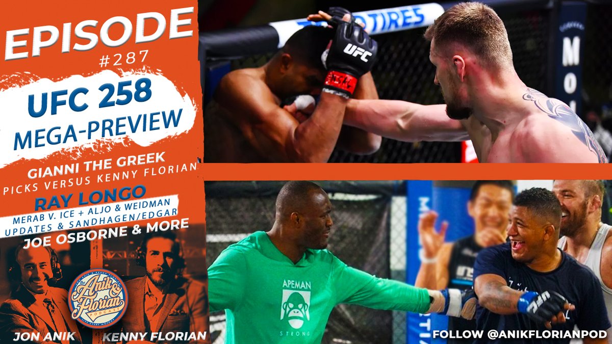 AnikFlorianPod's tweet image. EP. 287: #UFC258: Usman v. Burns Preview with Gianni The Greek, Ray Longo, and Joe Osborne + #TB12 &amp;amp; #Bitcoin!

🎙 Hosts: @jon_anik &amp;amp; @kennyflorian
🗣 Guests: @raylongomma &amp;amp; @Greek_Gambler &amp;amp; @JTFOz 

youtu.be/YDK4jzF24Pk