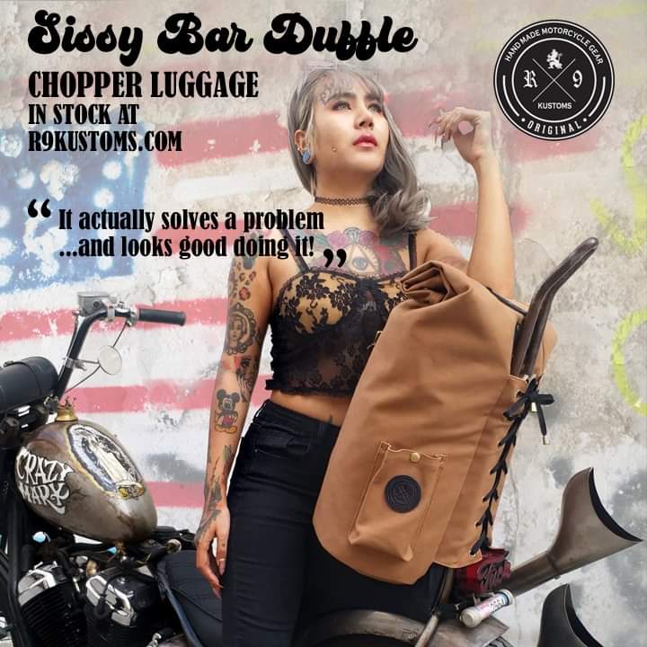 midlifemate's tweet photo. Sissy bar duffle bag #justride #vintagechopper #vintagebobber #harleydavidson #knucklehead #sissybar #sissybarbag #metricchopper #metricbobber #springer #bobberlife #choperstuff #chopperstyle #skinnychopper #bobberporn #shadowvlx #chopcult #kustomkulture #kustomlifestyle https://t.co/zpESWrM7fC