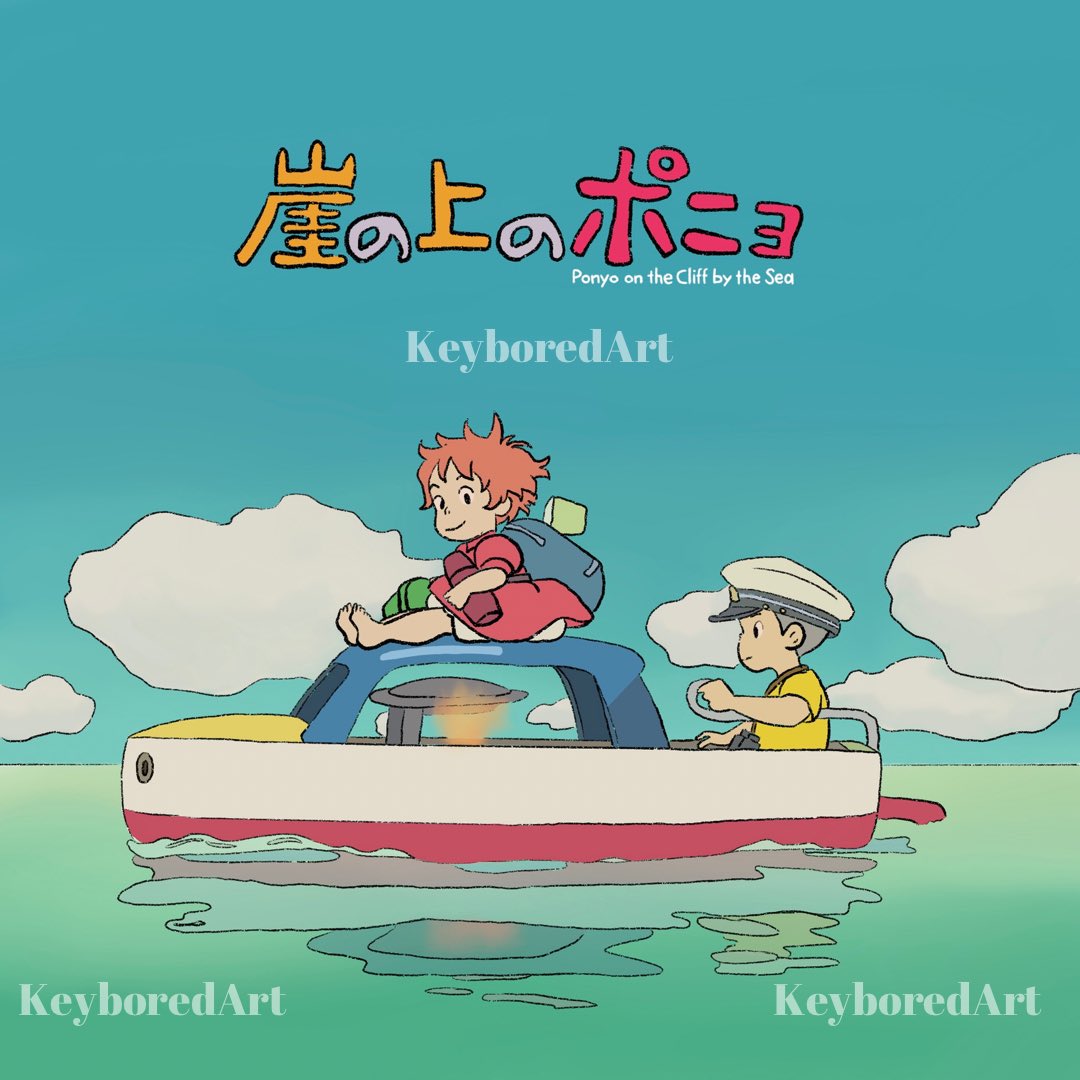 KeyboredArt's tweet photo. My new favorite piece I’ve ever done! 
#ponyo #StudioGhibli #studioghibliart #myart #digitalart https://t.co/tkUd0j0Htk