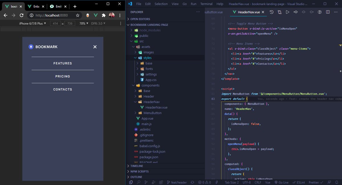 angelgfigueram's tweet image. Day 3/100✅.

Tonight i started a new Vue project, a simple challenge by frontend mentor, i&apos;m building this by following the vuejs.org docs to improve and applicate a best practices.

#100DaysOfVue #100DaysOfCode