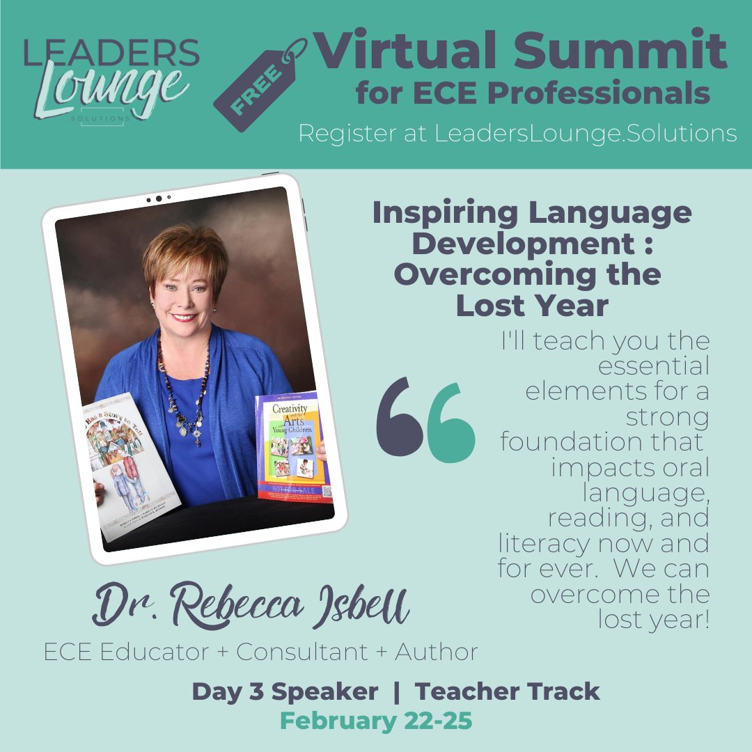 rebeccaisbell's tweet photo. Free Ticket to Virtual Professional Development for ECE Leaders + Teachers - https://t.co/LIXeXFdOmx https://t.co/TXH0m1s1qn
