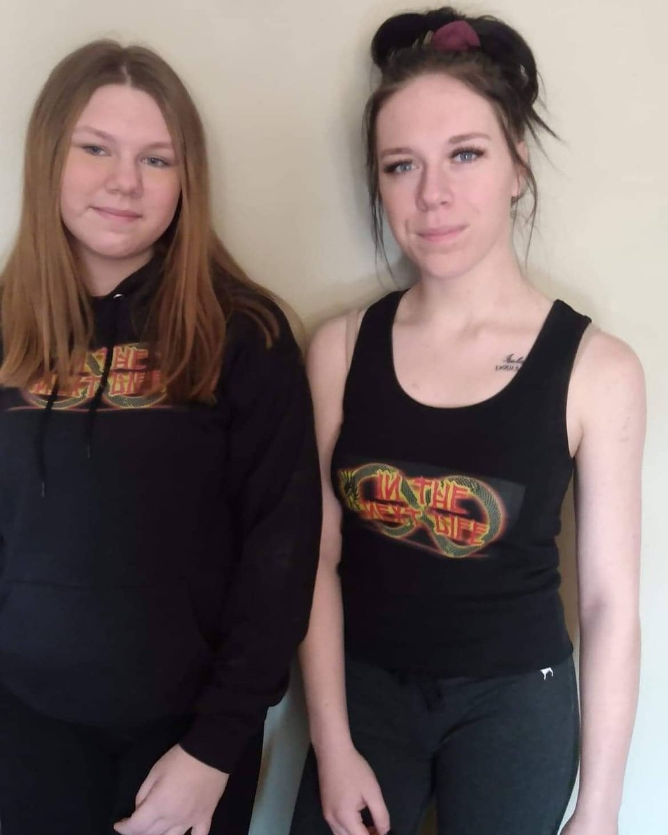 InTheNextLife01's tweet photo. Special thanks to Stacey K. from Gainesville, GA ordering from our new merchandise store. Here are her daughters modeling the unisex tank top and hoodie. Looking good, ladies! 👍 Go to the link in our bio to get yours today! #inthenextlife #INTHENEXTLIFE #nycmusicians #ITNL https://t.co/GNJ4Wz14l0