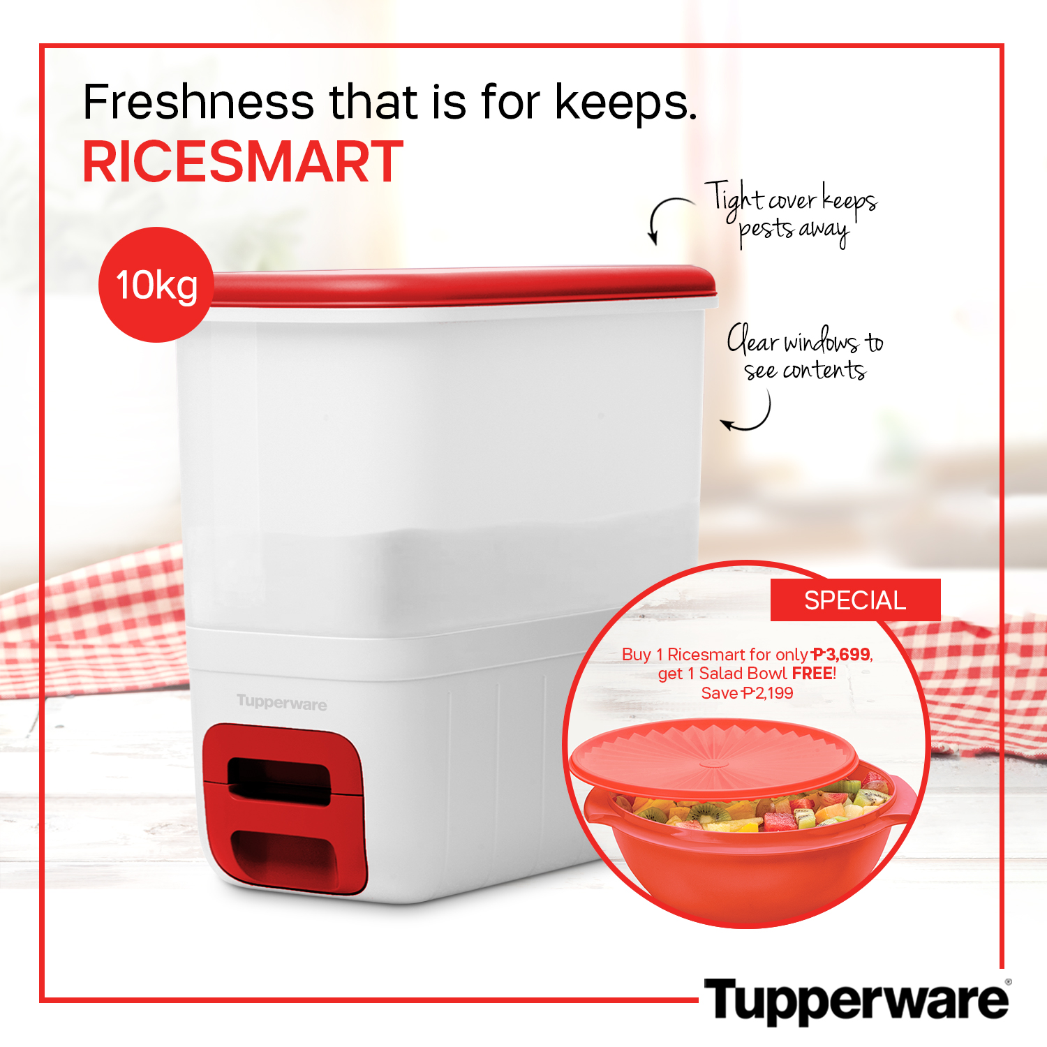 on Twitter: "Keep your grains fresh with the Tupperware Ricesmart, and cook perfect rice for your loved ones every Make sure to check other kitchen essentials on our