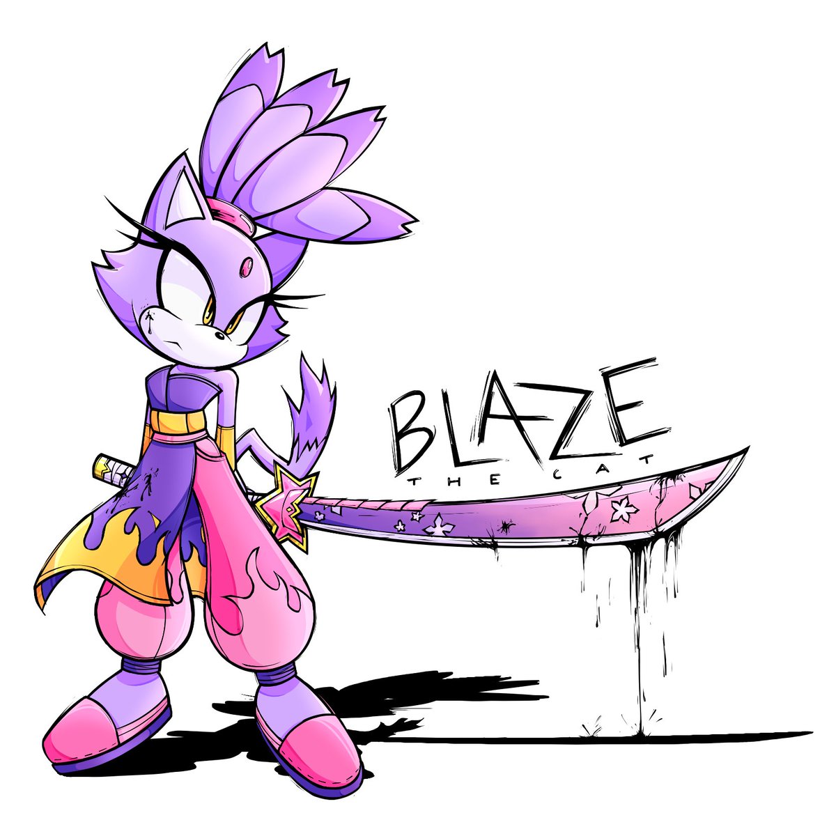 「Concept art Blaze #BlazeTheCat #Sonic 」|Manaのイラスト.