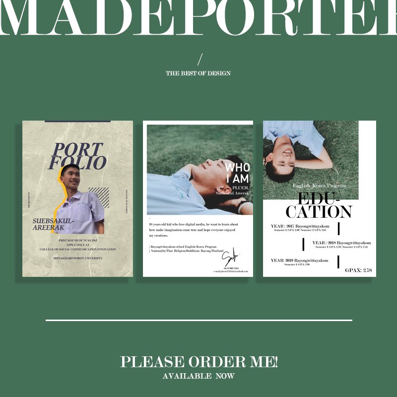 madeporter's tweet photo. ตอนนี้ร้านเราคิวว่างแล้วน้า
สามารถทักมาสอบถามรายละเอียดราคาหรือปรึกษาการทำพอร์ทได้เลย
พาวเวอร์พ้อยก็รับทำน้า 
line : https://t.co/3fEOdMtETr
#รับทำพอร์ต #รับตรงอิสระ #รับทำปก #รับทำพอร์ตโฟลิโอ #รับทำportfolio  #รับทำpowerpoint #tcas64 #dek64 #dek65 #tcas64รอบ1 #Portfolio #ONET https://t.co/8lP8qGOj65