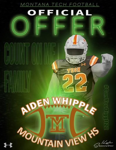 After talking with <a href="/CoachAndersonMT/">Khalin Anderson</a> I am blessed to receive my first offer from <a href="/MonTechFootball/">Montana Tech Football</a> 

#CanYouDiggIt22⚒️
#Family 
#CountOnMe
