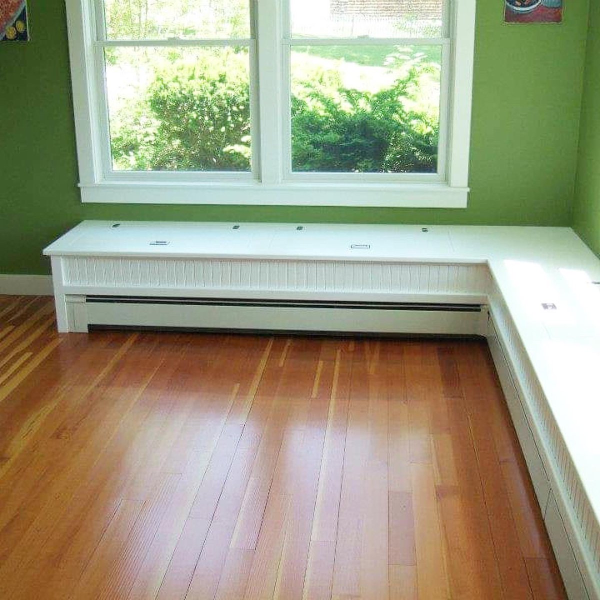 Sugatsune's tweet photo. Check out this beautiful cabinetry by @needhamcustomcarpentry! For this project, they used #Sugatsune lid stays to create additional storage in the benches. 🤩 https://t.co/wkQnDbGej1